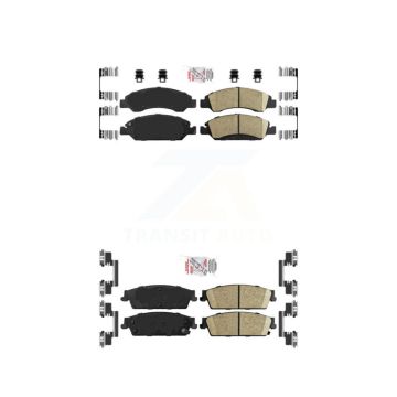 Front Rear Ceramic Disc Brake Pads Kit For Chevrolet GMC Sierra 1500 Silverado Avalanche KNF-101250