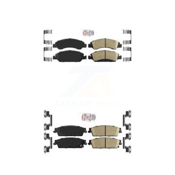Front Rear Ceramic Disc Brake Pads Kit For Chevrolet GMC Sierra 1500 Silverado Avalanche KNF-101252