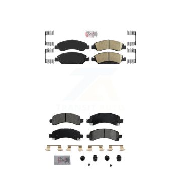 Front Ceramic Rear Semi-Metallic Disc Brake Pads Kit For Chevrolet Express 1500 GMC KNF-101257
