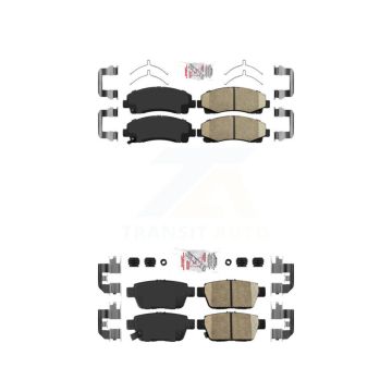 Front Rear Ceramic Disc Brake Pads Kit For Honda Ridgeline Acura TL KNF-101282