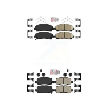 Front Rear Ceramic Disc Brake Pads Kit For 2015-2020 Acura TLX KNF-101285