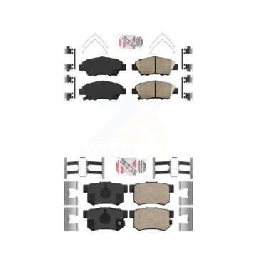 Front Rear Ceramic Disc Brake Pads Kit For 2011-2015 Honda CR-Z KNF-101300