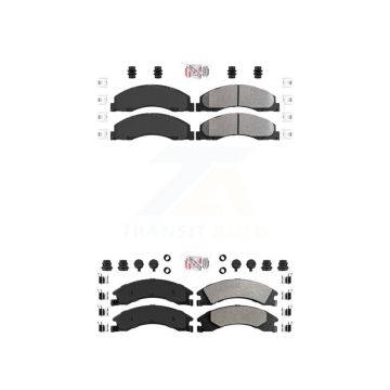 Front Rear Semi-Metallic Disc Brake Pads Kit For Ford E-350 Super Duty E-250 E-150 E-450 KNF-101306