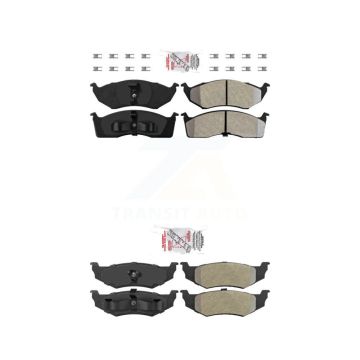 Front Rear Semi-Metallic Disc Brake Pads Kit For Chrysler Intrepid Dodge Concorde 300M KNF-101326