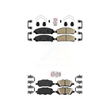 Front Rear Ceramic Disc Brake Pads Kit For 2009-2016 Toyota Venza KNF-101331