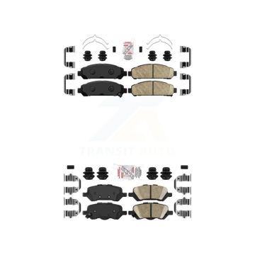 Front Rear Ceramic Disc Brake Pads Kit For 2009-2016 Toyota Venza KNF-101332