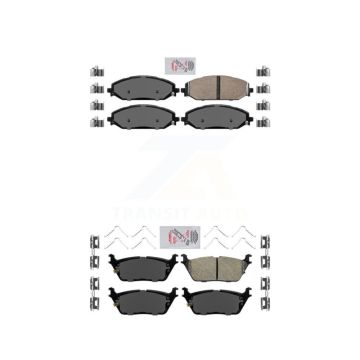 Front Rear Ceramic Disc Brake Pads Kit For Ram 1500 Jeep Wagoneer Grand L KNF-101342