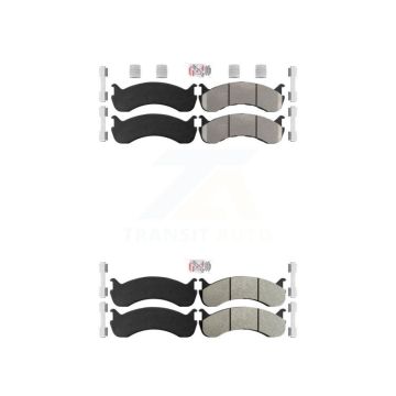 Front Rear Semi-Metallic Disc Brake Pads Kit For Kenworth T370 International Freightliner KNF-101350