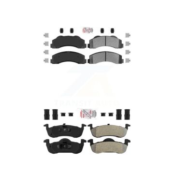 Front Rear Semi-Metallic Disc Brake Pads Kit For Ford Expedition Lincoln Navigator KNF-101366