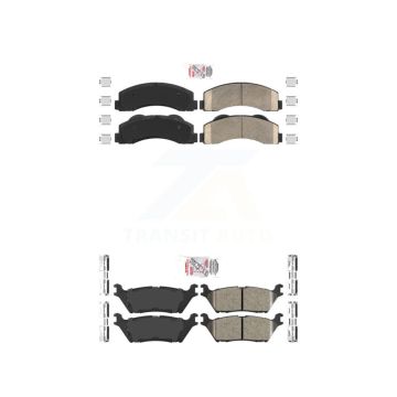 Front Rear Ceramic Disc Brake Pads Kit For 15-17 Ford F-150 With Electric Parking KNF-101372