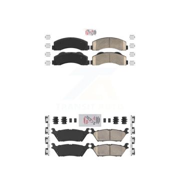 Front Rear Ceramic Disc Brake Pads Kit For 15-17 Ford F-150 With Electric Parking KNF-101373