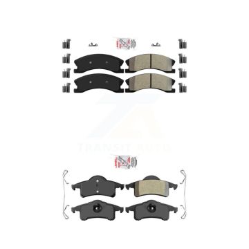 Front Rear Semi-Metallic Disc Brake Pads Kit For Jeep Grand Cherokee KNF-101380