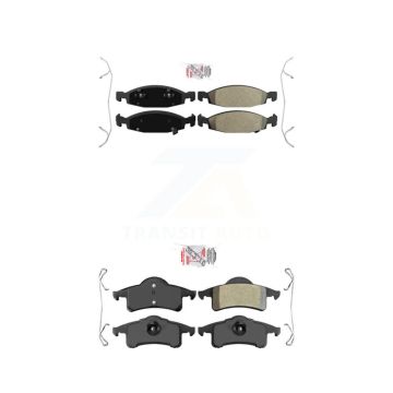 Front Rear Semi-Metallic Disc Brake Pads Kit For Jeep Grand Cherokee KNF-101381