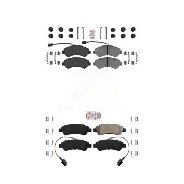 Front Rear Semi-Metallic Disc Brake Pads Kit For 2014-2020 Ram ProMaster 2500 3500 1500 KNF-101383