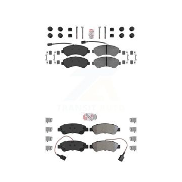 Front Rear Semi-Metallic Disc Brake Pads Kit For 2014-2020 Ram ProMaster 2500 3500 1500 KNF-101384