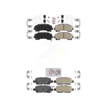 Front Rear Ceramic Disc Brake Pads Kit For Nissan Rogue INFINITI QX50 KNF-101391