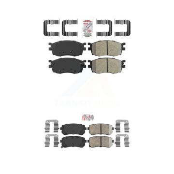 Front Semi-Metallic Rear Ceramic Disc Brake Pads Kit For Hyundai Accent Kia Rio Rio5 KNF-101403