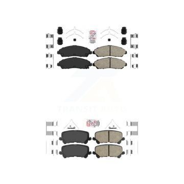 Front Rear Ceramic Disc Brake Pads Kit For Honda Pilot Ridgeline Acura MDX KNF-101409