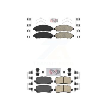 Front Rear Ceramic Disc Brake Pads Kit For 2017-2020 Acura MDX KNF-101411