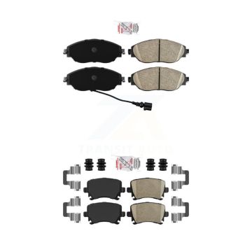 Front Rear Ceramic Disc Brake Pads Kit For Volkswagen GTI CC KNF-101418