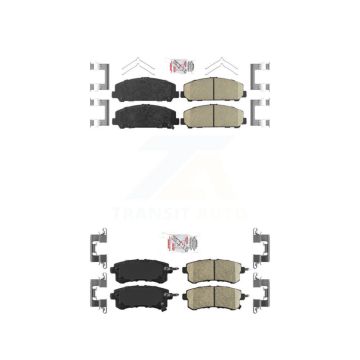 Front Rear Ceramic Disc Brake Pads Kit For INFINITI QX80 Nissan Armada QX56 KNF-101421
