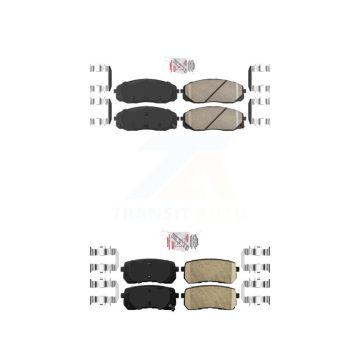 Front Rear Ceramic Disc Brake Pads Kit For 2015-2021 Kia Sedona KNF-101424