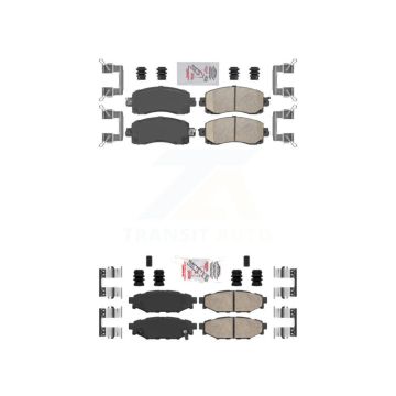 Front Rear Ceramic Disc Brake Pads Kit For Subaru Crosstrek Impreza KNF-101427