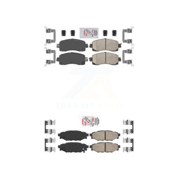 Front Rear Ceramic Disc Brake Pads Kit For Subaru Crosstrek Impreza KNF-101428