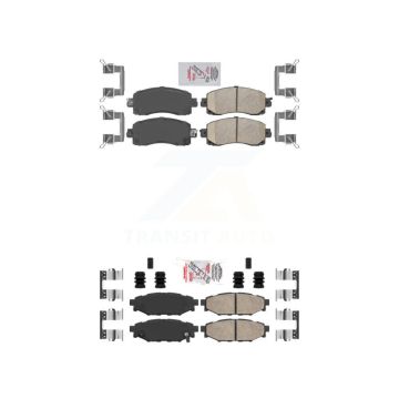 Front Rear Ceramic Disc Brake Pads Kit For Subaru Crosstrek Impreza KNF-101429
