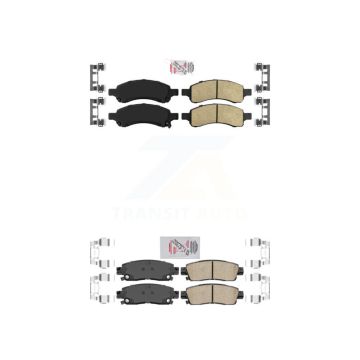 Front Rear Ceramic Disc Brake Pads Kit For GMC Acadia Buick Enclave Chevrolet Traverse KNF-101439