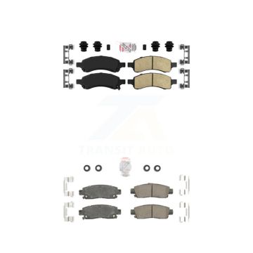 Front Rear Ceramic Disc Brake Pads Kit For GMC Acadia Buick Enclave Chevrolet Traverse KNF-101440