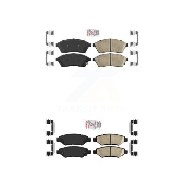 Front Rear Ceramic Disc Brake Pads Kit For Cadillac SRX Saab 9-4X KNF-101452
