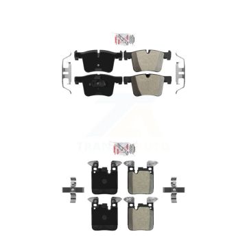 Front Rear Semi-Metallic Disc Brake Pads Kit For BMW 328i With 345mm Diameter Rotor KNF-101454