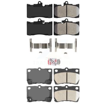 Front Semi-Metallic Rear Ceramic Disc Brake Pads Kit For Lexus IS350 GS350 GS450h GS430 KNF-101464