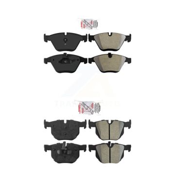 Front Rear Semi-Metallic Disc Brake Pads Kit For 2013 BMW 335i Convertible Coupe KNF-101474