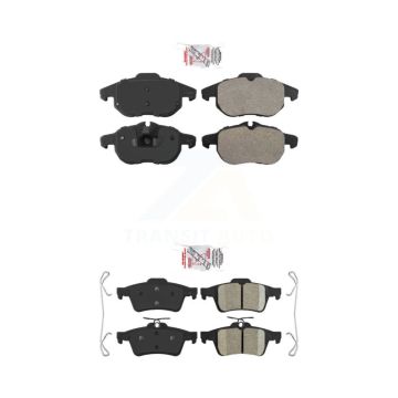 Front Semi-Metallic Rear Ceramic Disc Brake Pads Kit For Saab 9-3 KNF-101475