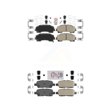 Front Rear Ceramic Disc Brake Pads Kit For Nissan Rogue INFINITI QX50 KNF-101486