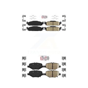 Front Rear Ceramic Disc Brake Pads Kit For 2015 Ford Explorer Without Heavy Duty Brakes KNF-101491