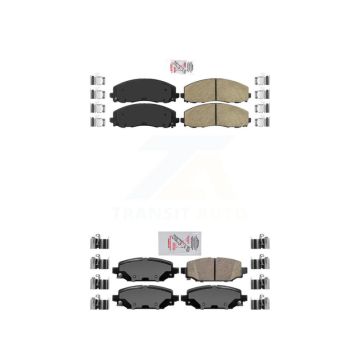 Front Rear Ceramic Disc Brake Pads Kit For Jeep Wrangler KNF-101503