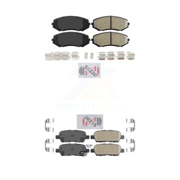 Front Semi-Metallic Rear Ceramic Disc Brake Pads Kit For 2007-2013 Suzuki Grand Vitara KNF-101508