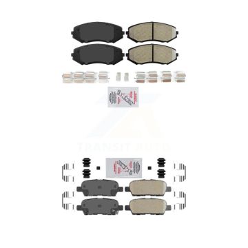 Front Semi-Metallic Rear Ceramic Disc Brake Pads Kit For 2007-2013 Suzuki Grand Vitara KNF-101509