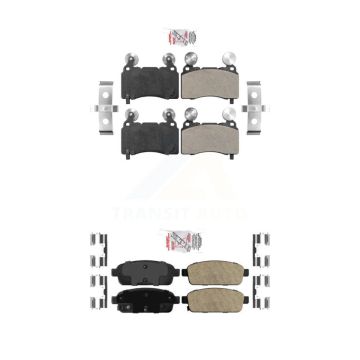 Front Semi-Metallic Rear Ceramic Disc Brake Pads Kit For Cadillac ELR KNF-101546