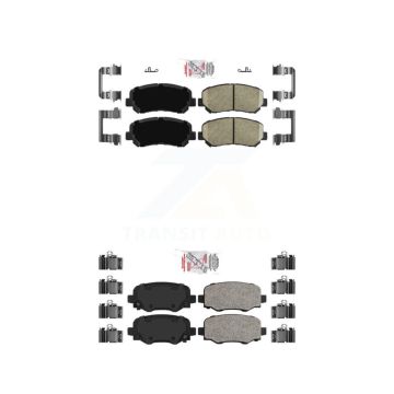 Front Rear Ceramic Disc Brake Pads Kit For Chrysler 200 With 305mm Diameter Rotor KNF-101547