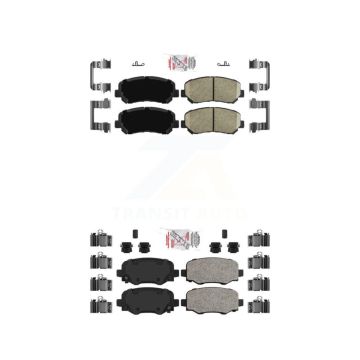 Front Rear Ceramic Disc Brake Pads Kit For Chrysler 200 With 305mm Diameter Rotor KNF-101548
