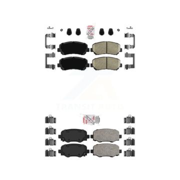 Front Rear Ceramic Disc Brake Pads Kit For Chrysler 200 With 305mm Diameter Rotor KNF-101549