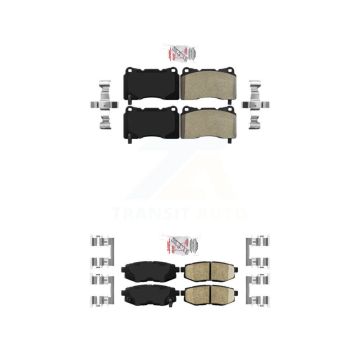 Front Semi-Metallic Rear Ceramic Disc Brake Pads Kit For 17 Subaru BRZ With Brembo Brakes KNF-101553
