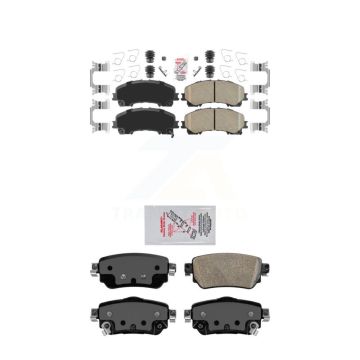 Front Rear Ceramic Disc Brake Pads Kit For Nissan Rogue FULL HYBRID EV-GAS (FHEV) engine KNF-101559