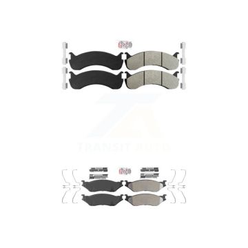 Front Rear Semi-Metallic Disc Brake Pads Kit For Ford F-53 Motorhome Chassis KNF-101566