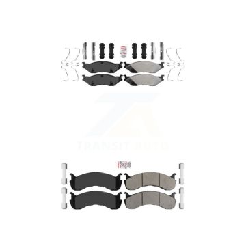 Front Rear Semi-Metallic Disc Brake Pads Kit For Ford F-53 Motorhome Chassis KNF-101567