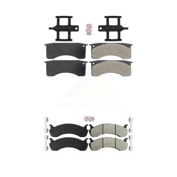 Front Rear Semi-Metallic Disc Brake Pads Kit For Blue Bird International IC Corporation KNF-101585
